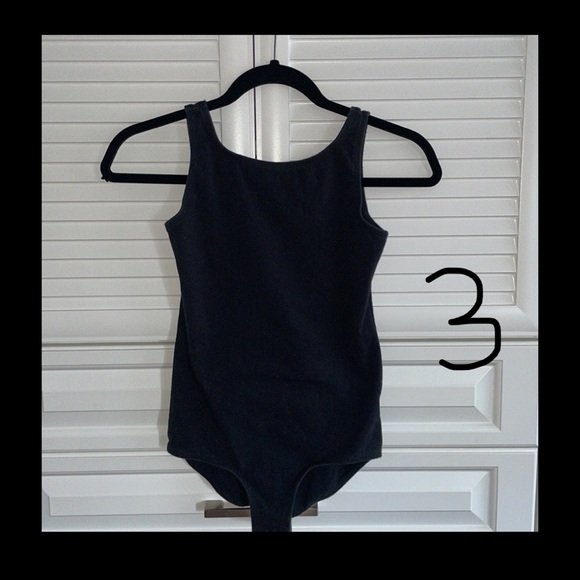 Junior girls/ladies black dance bodysuits - assorted sizes/styles - Picture 10 of 15